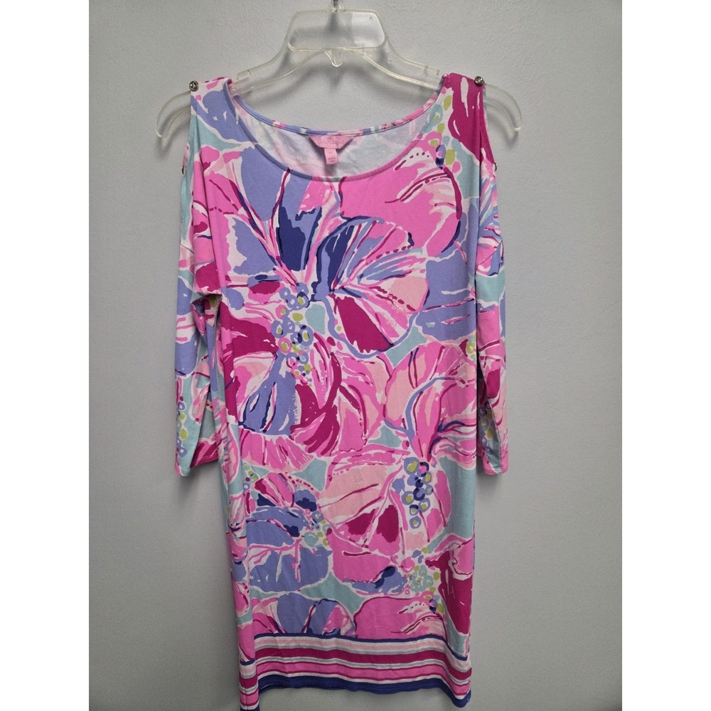 Lilly Pulitzer Lilla Multicolor Jam Out Engineered Exposed Shoulder‎ Dress XS